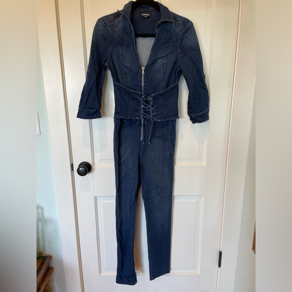 Bebe Denim Jumpsuit